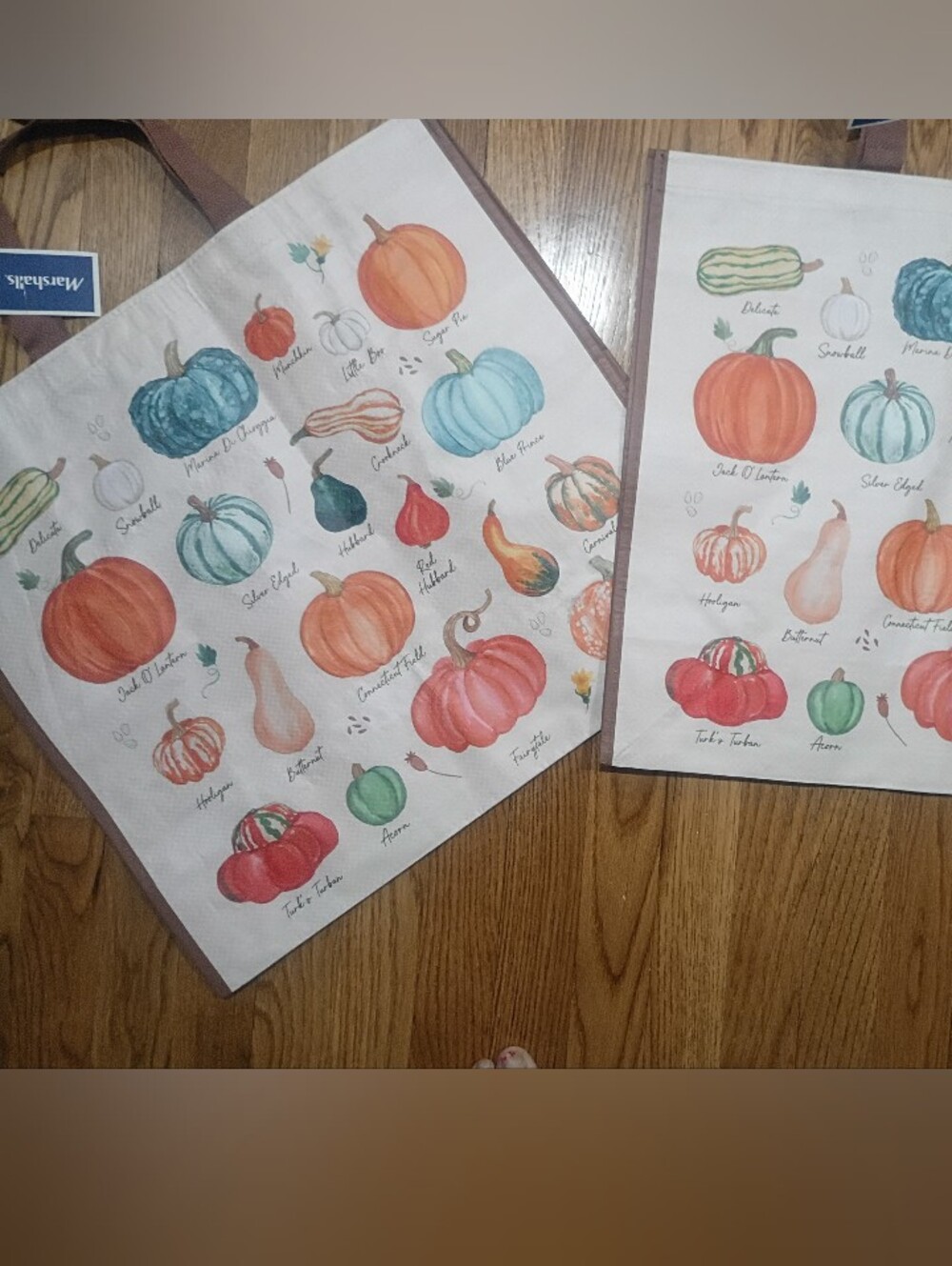 Marshalls Pumkins Bags (2) reusable tote bag
